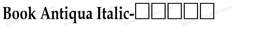 Book Antiqua Italic字体转换